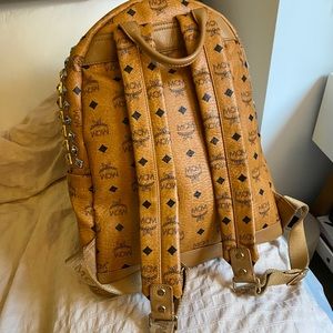 MCM Backpack in stark with studs